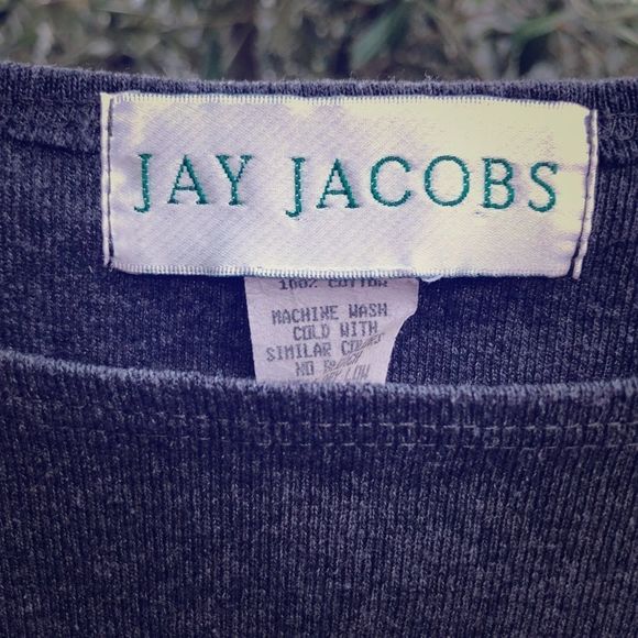 vtg 90s•boatneck jay jacobs 3/4 sleeve cropped  top - Picture 3 of 7